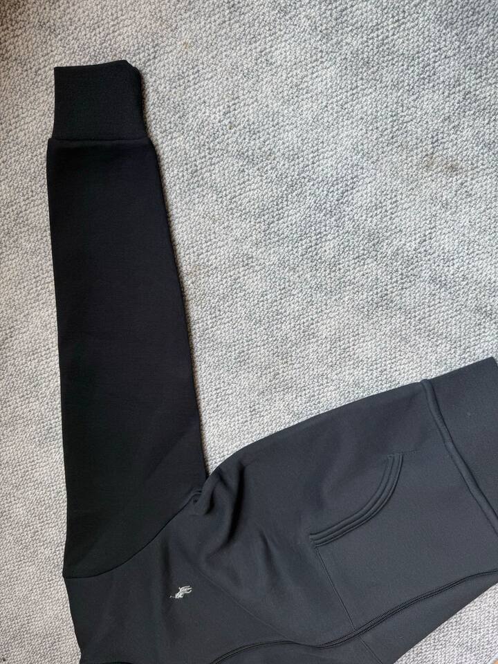 Áo khoác hoodie kéo khóa thêu hình ngựa nhỏ, form rộng, dài tay — Màu xanh tím than, Xanh da trời, Xanh lá cây, màu xám chi tiết 4