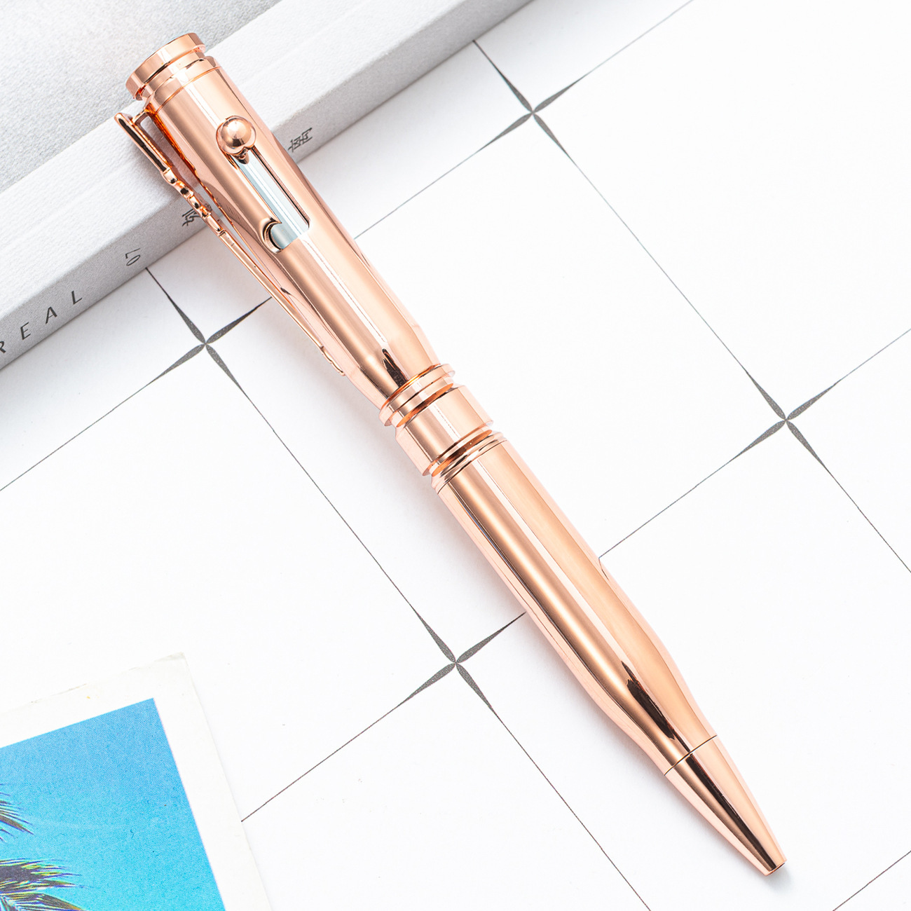 Bolígrafo de bola de metal creativo bolígrafo de bala bolígrafo de escritorio bolígrafo táctico de defensa multifuncional al aire libre