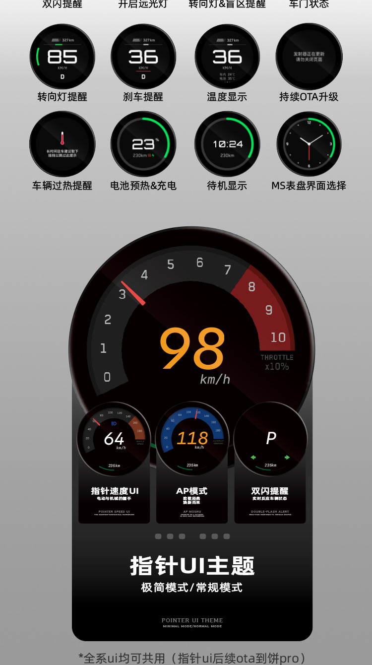 Tita Car Air Code Meter Wireless Magnetic Suction Type Is Suitable for Tesla's New Version Car Dashboard Display