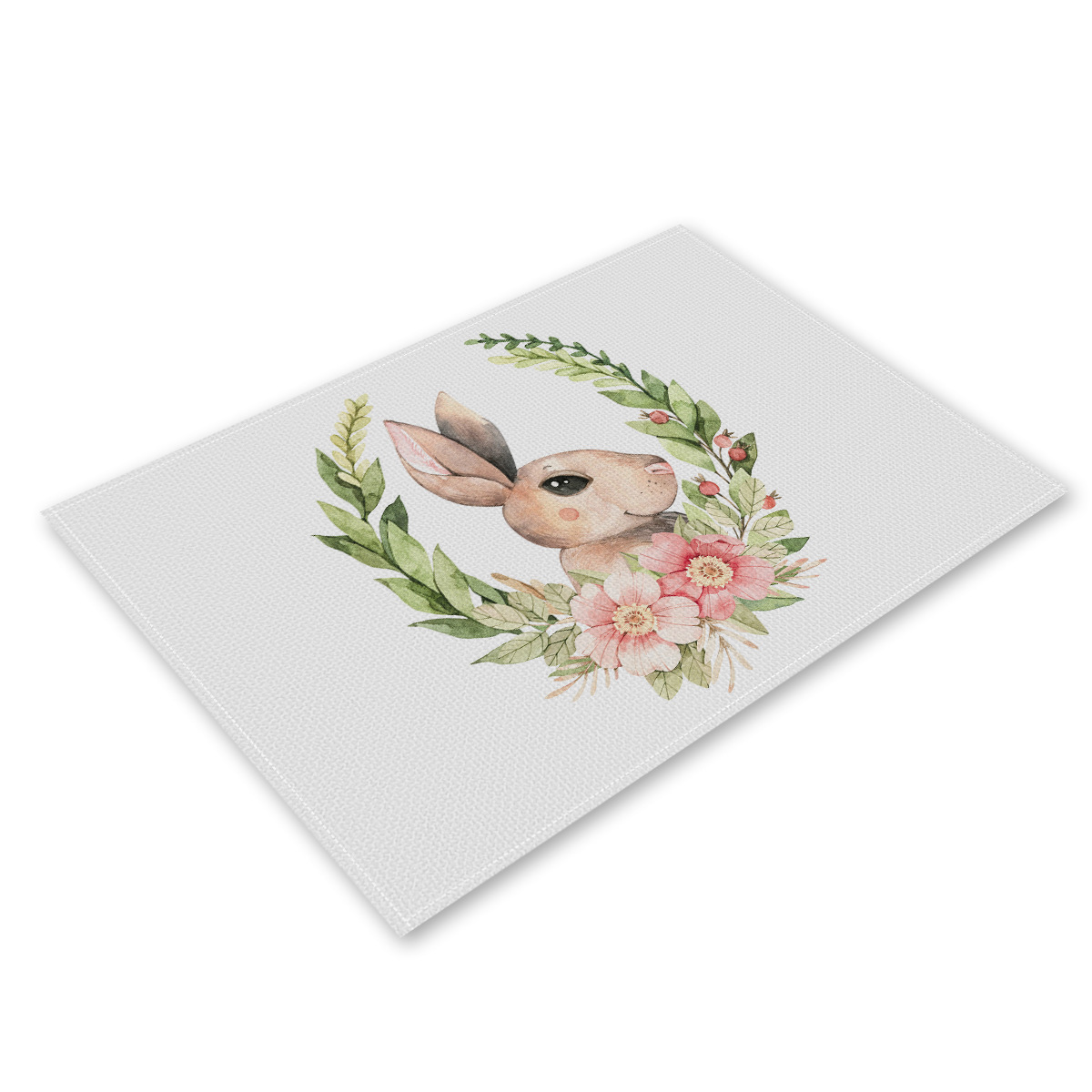 Amazon nuevo conejo mantel europeo y americano mantel de tela de Pascua decoración occidental mantel de lino resistente a las manchas al por mayor