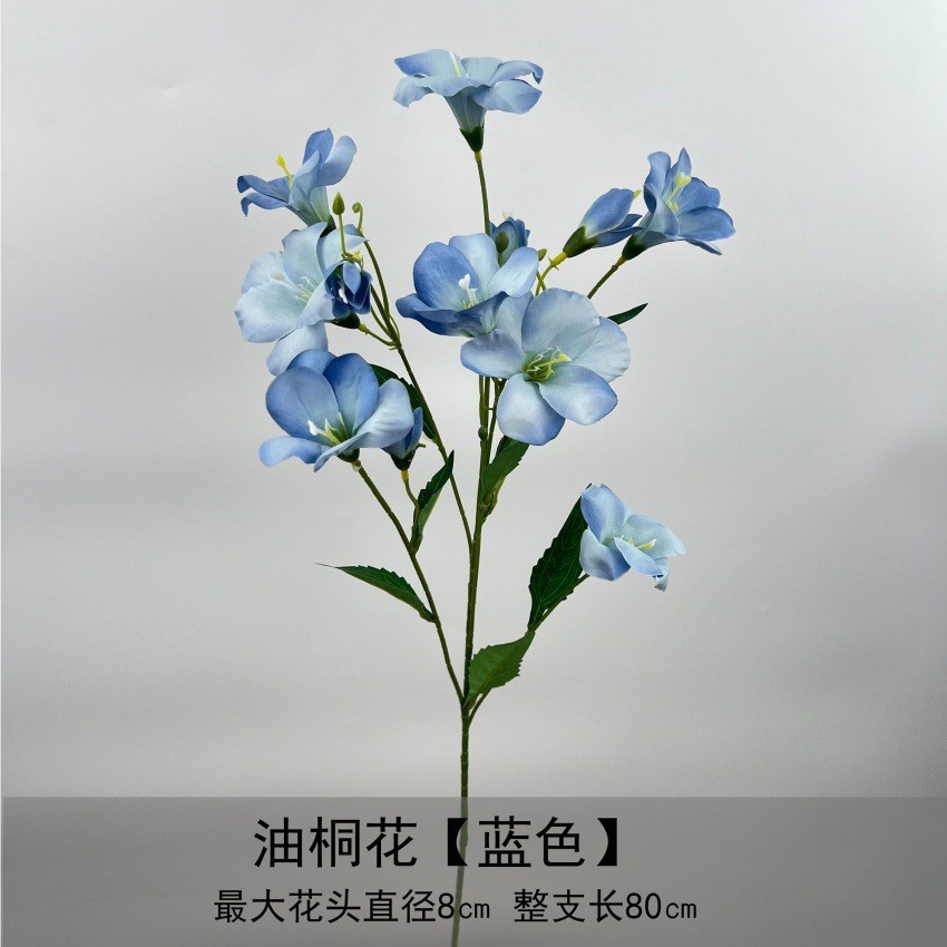 Flor azul cielo flor de bodas flor de seda flor de bodas flor de decoración de flor de vestíbulo flor de techo suave
