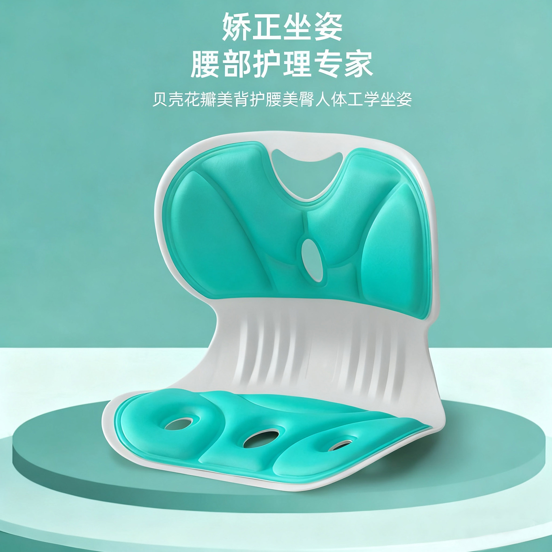 学生儿童护腰坐垫坐姿椅靠背坐垫一体久坐不累办公室护腰靠垫礼品