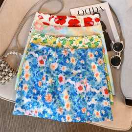 高级感繁花撞色别致碎花半身裙气质显瘦洋气设计感防走光包臀短裙