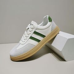 男鞋潮春秋阿甘鞋板鞋時尚牛筋底百搭真皮小紅書網紅款廠家直銷