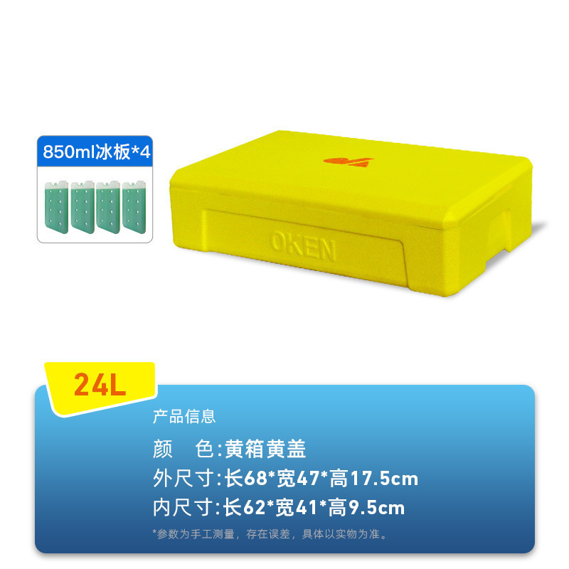 户外摆摊保冷箱提拉米苏保温箱 寿司甜品冷藏箱24升制冷泡沫箱|undefined