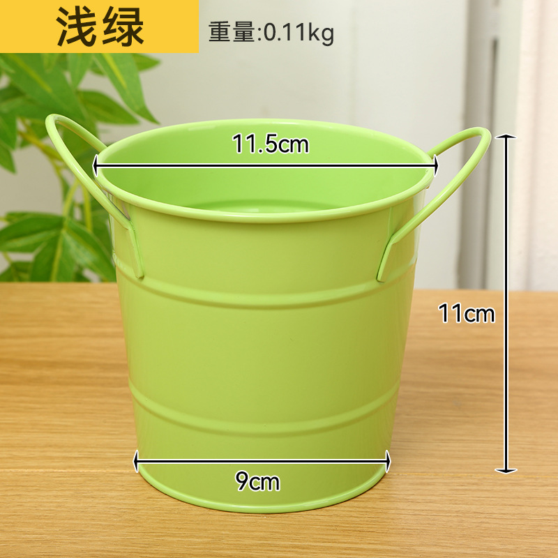 Transfronterizo de doble oreja barril de almacenamiento de hierro forjado artesanía doméstica mayorista barril de maceta se puede colgar contenedor creativo barril comercio exterior