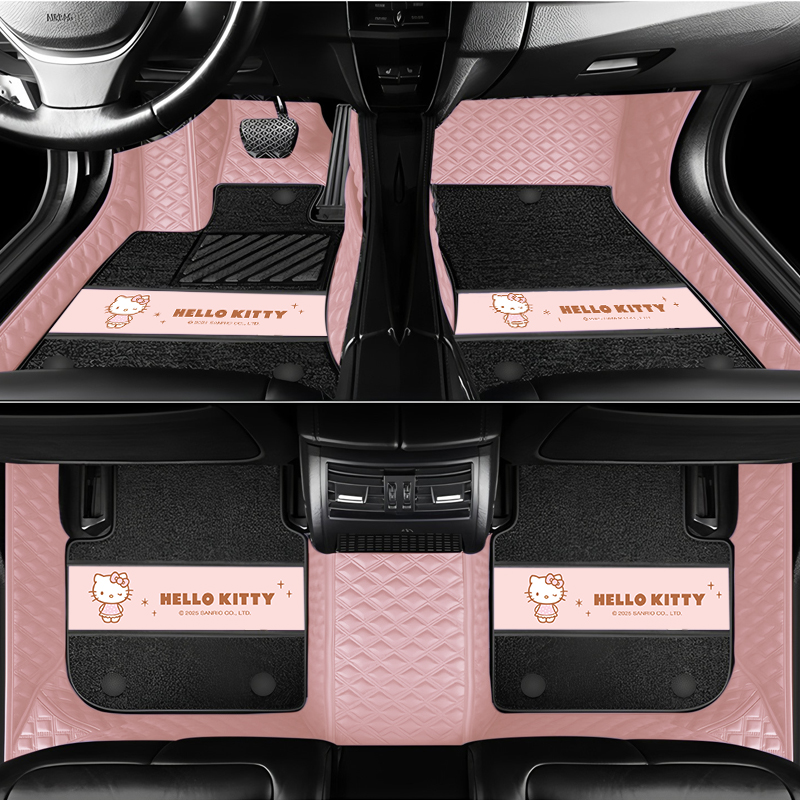 BYD – Ayaqaltılar (Kovriklər) Mats Cartoon Cute - kitty-pink-double-layerleatherhigh-grade-imitation-cashmere-blanket