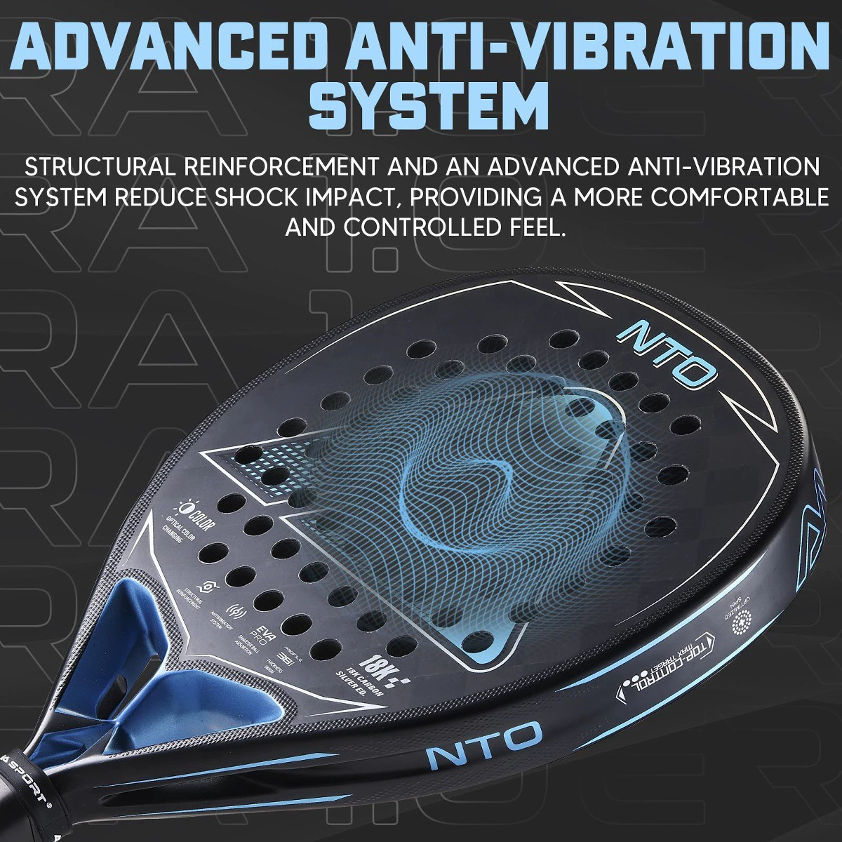 Professional racket carbon fibre for training, new collection, for teenagers