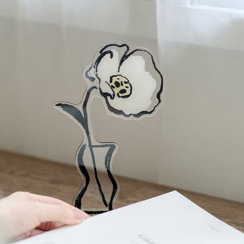 Factory direct sales--Flower ornaments checkerboard flower convenience clip acrylic file message photo note clip