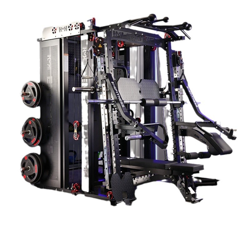 Máquina Smith pórtico entrenador integral cuclillas soporte de empuje horizontal gimnasio multifuncional combinación de equipos de fitness