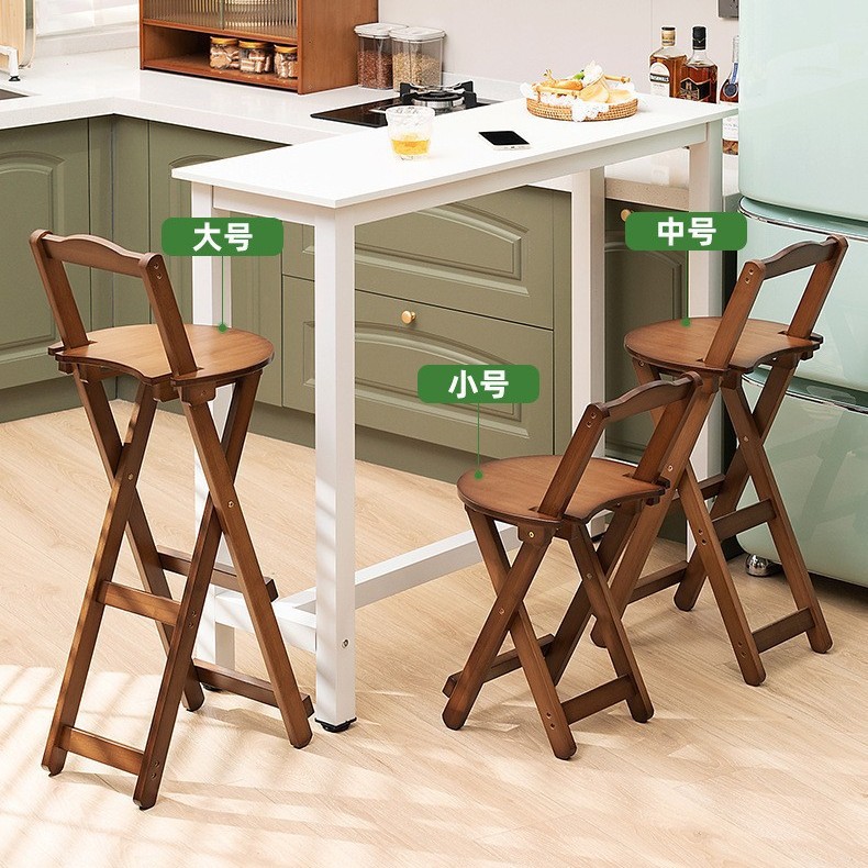 silla de bar plegable taburete casero caja registradora silla de bar comedor sala de estar respaldo casero silla de banco alto