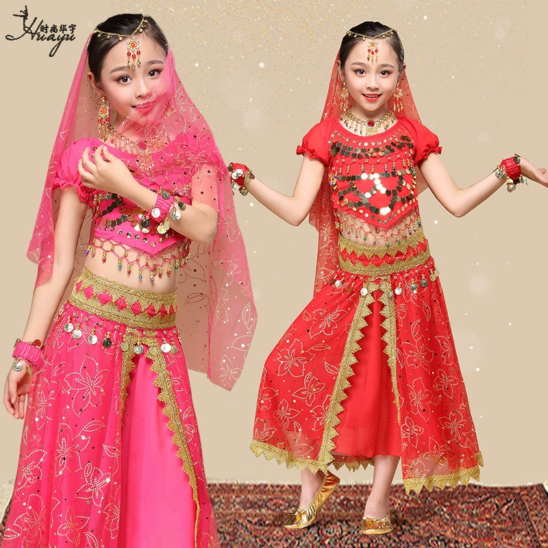Костюмы belly dance Huayu, детские индийские сценические костюмы, костюмы Xinjiang, народные танцевальные костюмы