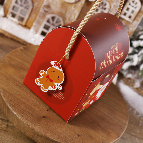 Creative Christmas tags Christmas gifts candy cookies snowflake snacks packaging greeting cards decorative pendants 5 pieces