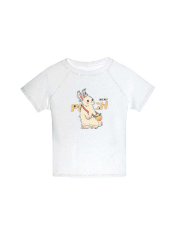半袖レディースTシャツかわいいプリント夏の新しいトップデザインラグランスリーブホットガールショートラウンドネックトップイン|undefined