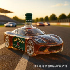 国境を越えた新しい面白いフレンチ ブルドッグ ウイスキー ボトル スポーツカー ウイスキー ボトル