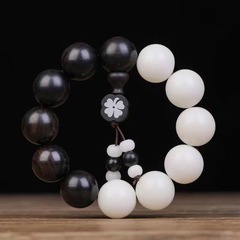 直播白玉菩提黑檀手串佛珠木質工藝品文玩手鍊廠家批發