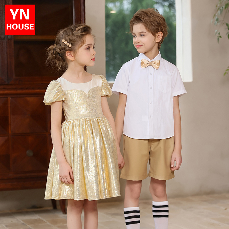 Uniformes de actuación del coro del día del niño, nuevos vestidos para niños, fotos de graduación de jardín de infantes, trajes de actuación de recitación de poesía de estudiantes de primaria