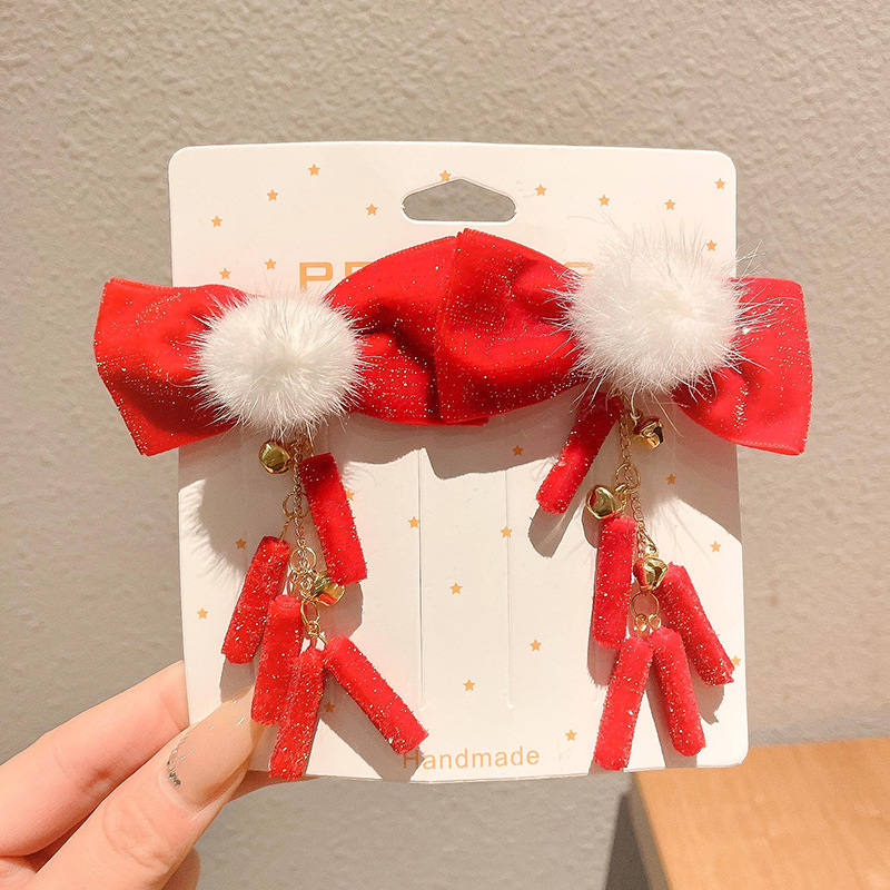 Año Nuevo accesorios para el cabello para niños arco de bordilla pinzas de cabello para niñas vestidos festivos vestidos chinos toques de cabello para niñas joyas de tarjetas de cabello