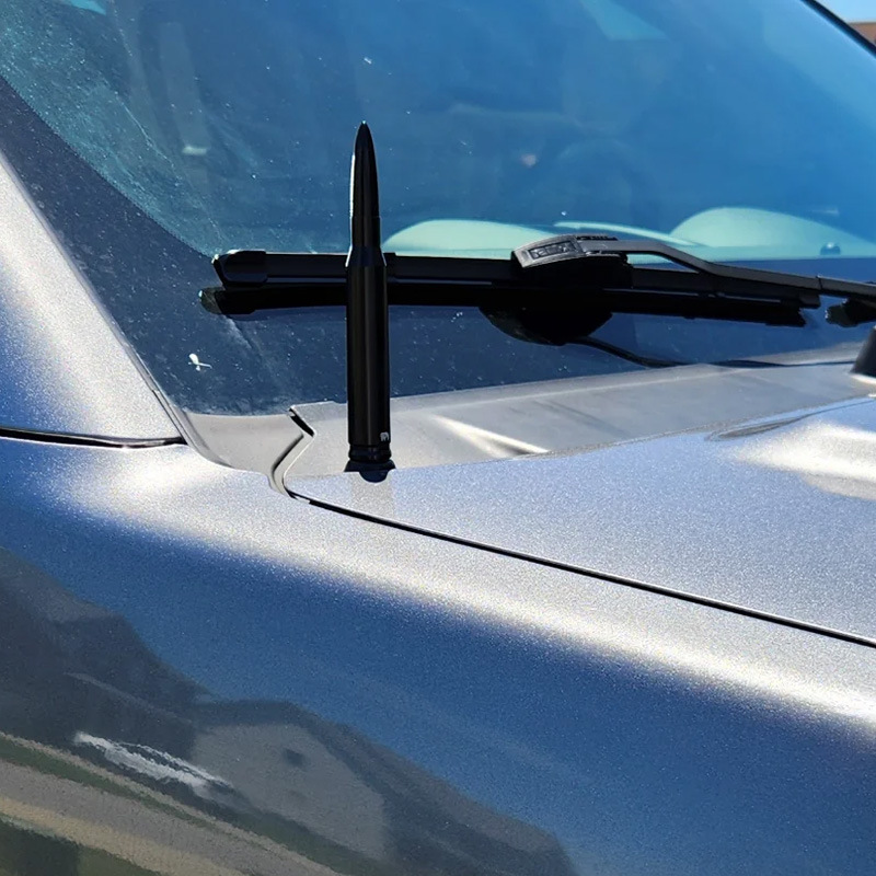 Car modification bullet antenna suitable for Ford Wrangler, metal aluminum off-road vehicle antenna, pointed antenna decoration