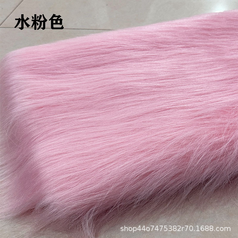 12 ''plush tela DIY caída de piel artificial de piel simulación de piel muñeca pelo bestia traje de piel larga tela de piel