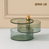 Cosmetic transparent rotating storage box, high-end sophisticated dressing table, earrings, necklace, sponge, hair accessory