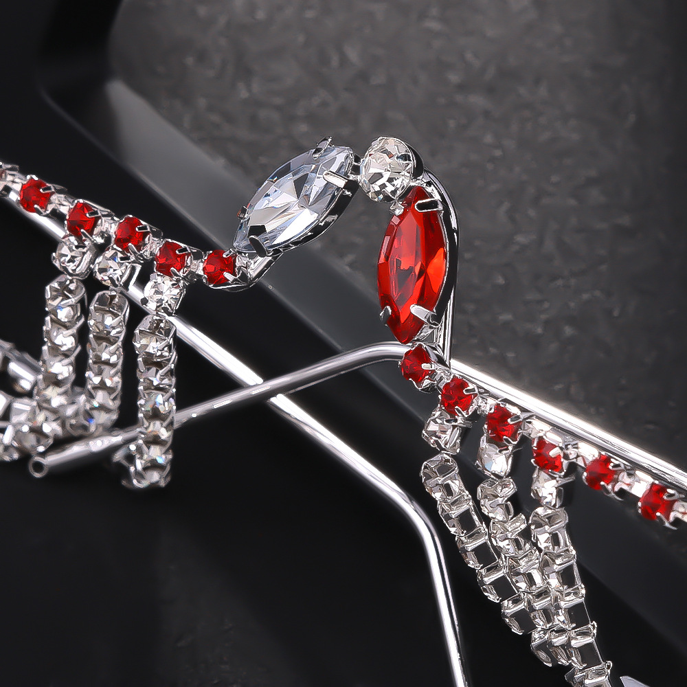 Nuevos marcos de gafas transfronterizos de moda de diamante accesorios de hip-hop para mujeres marcos de gafas