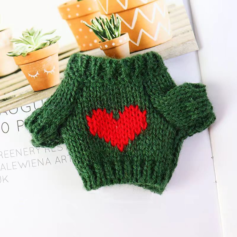 진한 녹색 빨간색 심장