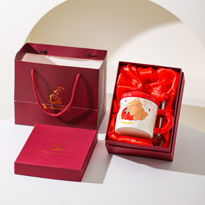 Tazas de cerámica de marcas, tazas de agua lindas, tazas de regalo de cumpleaños con tazas de café cubiertas, tazas de desayuno