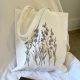 Floral flower aesthetic printed canvas bag shoulder bag student casual global foreign trade portable shopping bag