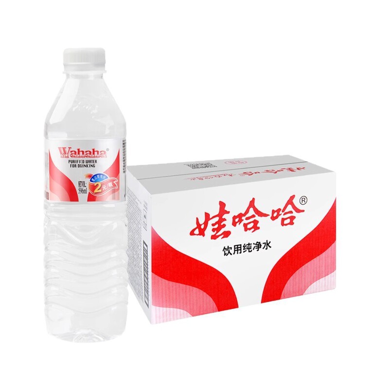 娃哈哈饮用纯净水596ml/350ml整箱装非矿泉水小瓶办公室会议用水|undefined