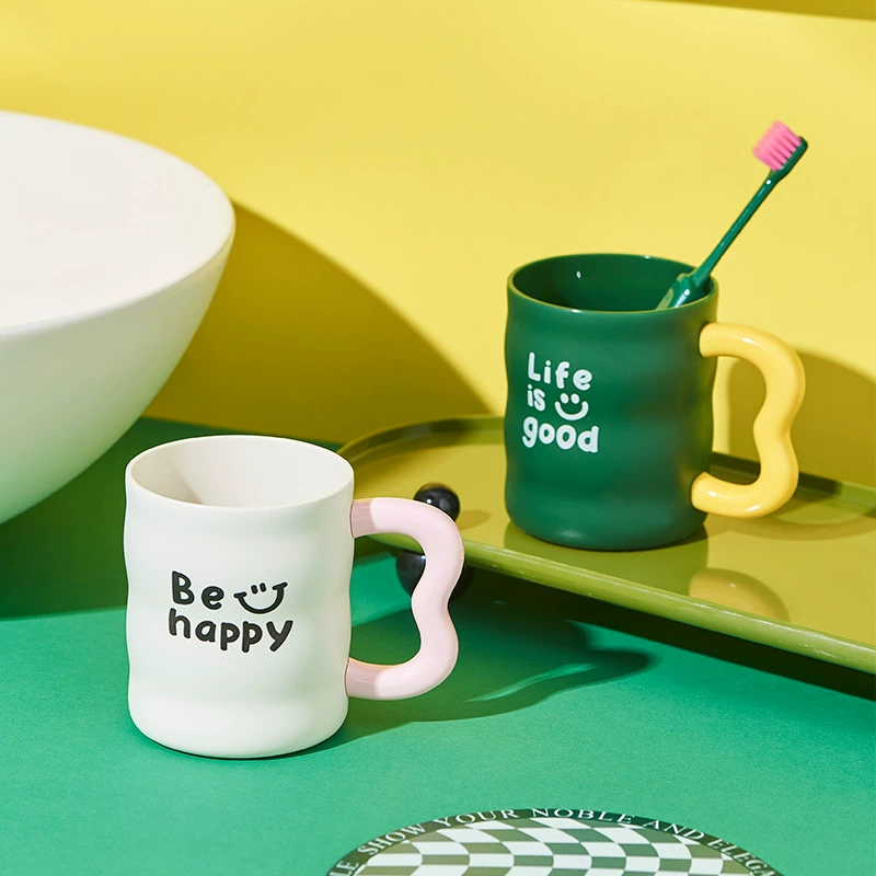 Mouthwash, capacious cute plastic tea cup, English, wholesale