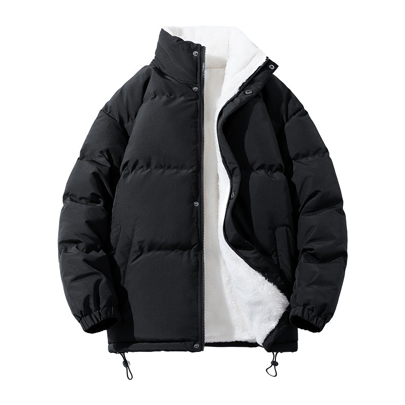 Men's Clothing cotton padded jacket loose casual cotton jacket trendy thickened stand collar cotton jacket_voghion.com