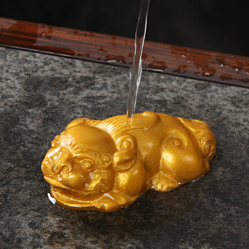 Производитель Creative Color Changing Monkey King Tea Pet Douyin Однородный стиль лебедь смола Украшение для чайного стола аксессуары для чайной церемонии