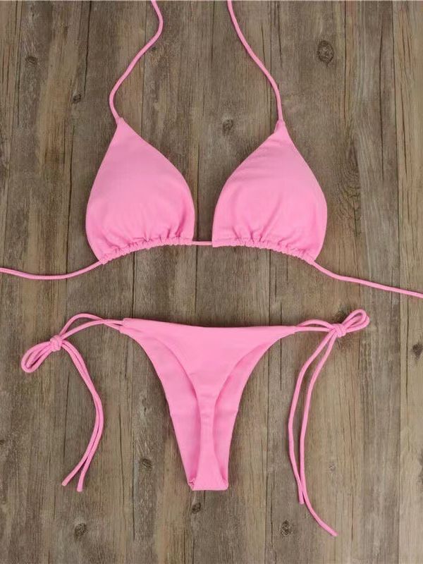 セクシーなヨーロッパとアメリカのスプリット水着、セクシーな夏のパッド入り女性用スプリットスリムストラップの伝統的な女性用下着|undefined