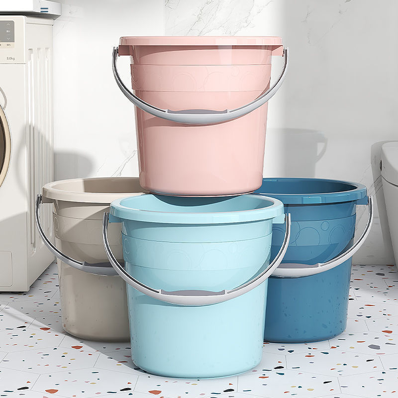 thickening household multi-function bucket Storage tank student dormitory Laundry tub With cover capacity circular Scrub