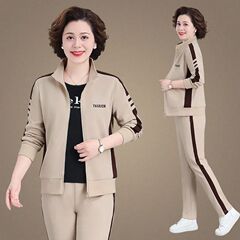 2025秋冬新款妈妈装中老年女休闲运动服套装大码宽松女卫衣两件套