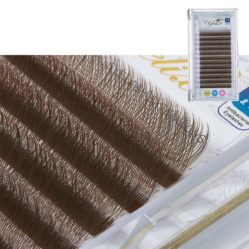 Fábrica de belleza de pestañas tiendayy pestañas falsas pestañas de una sola raíz densa D contornado natural densa floreciente segundo injerto de pestañas en forma de Y