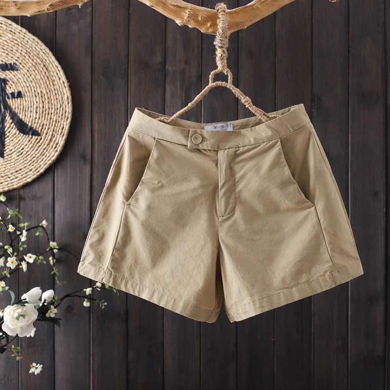 Summer Cotton Solid Color Suit Shorts 2026 New Style Women's Loose Casual Versatile Wide-Leg Pants Hot Pants Summer Cotton Solid Color Suit Shorts 2026 New Style Women's Loose Casual Versatile Wide-Leg Pants Hot Pants