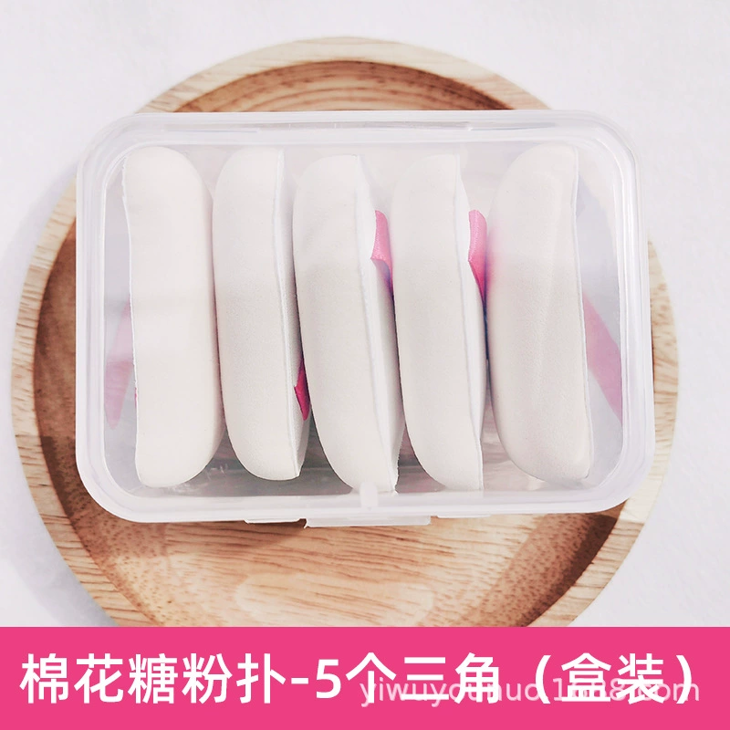 Cotton sponge, triangular storage box