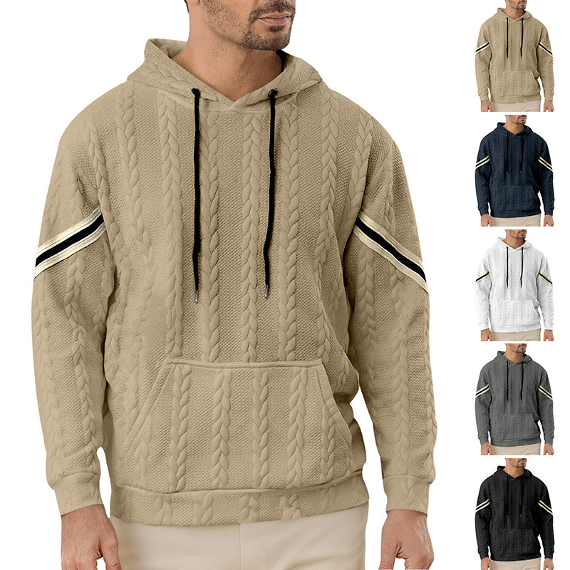 Herren Kapuzenpullover Im Europäischen Jacquard Design Leicht_voghion.com