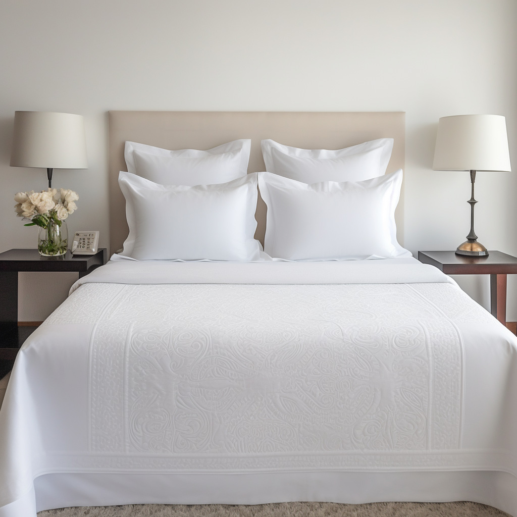 Hotel Bedding Set, 100% Cotton, Pure Cotton Hotel Bed Linens, Hotel Bedspread, Hotel Quilt Set