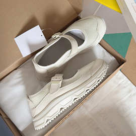 户外舒适网面透气一脚蹬软底运动休闲鞋女时尚百搭学生玛丽珍单鞋