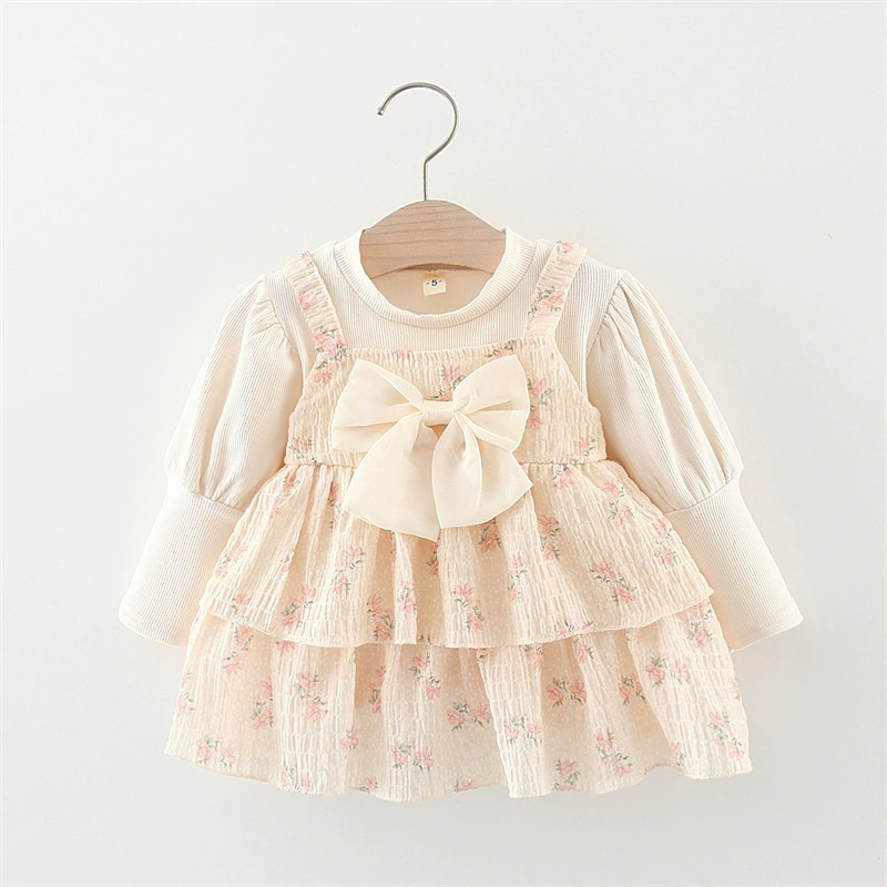(Cross-border trading), spring cute long-sleeve girl's, bodysuit, fashionable girl's skirt, dress, 2023 collection