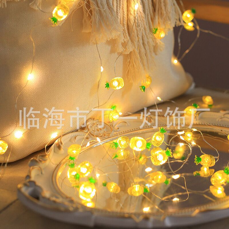 Pineapple String Light Fruit LED Light Fairy Light Summer Room Decoration Wedding Bedroom Hawaiian Party Decoration Light Pineapple String Light Fruit LED Light Fairy Light Summer Room Decoration Wedding Bedroom Hawaiian Party Decoration Light