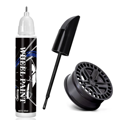 Cross-Border Exclusive Supply of Car Wheel Avtomobil boya qələmləri - 12ml-matte-black-wheel-paint-touch-up-pen