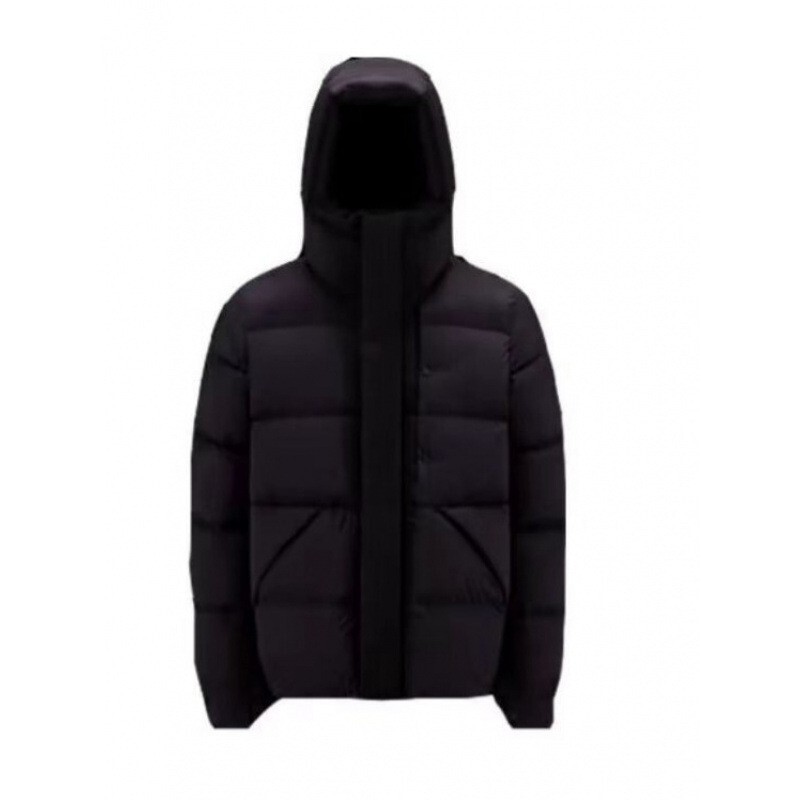 Montblanc down Jacket High Version Winter Unisex Hooded Coat Thick Solid Color Black Warrior Black Label Jacket