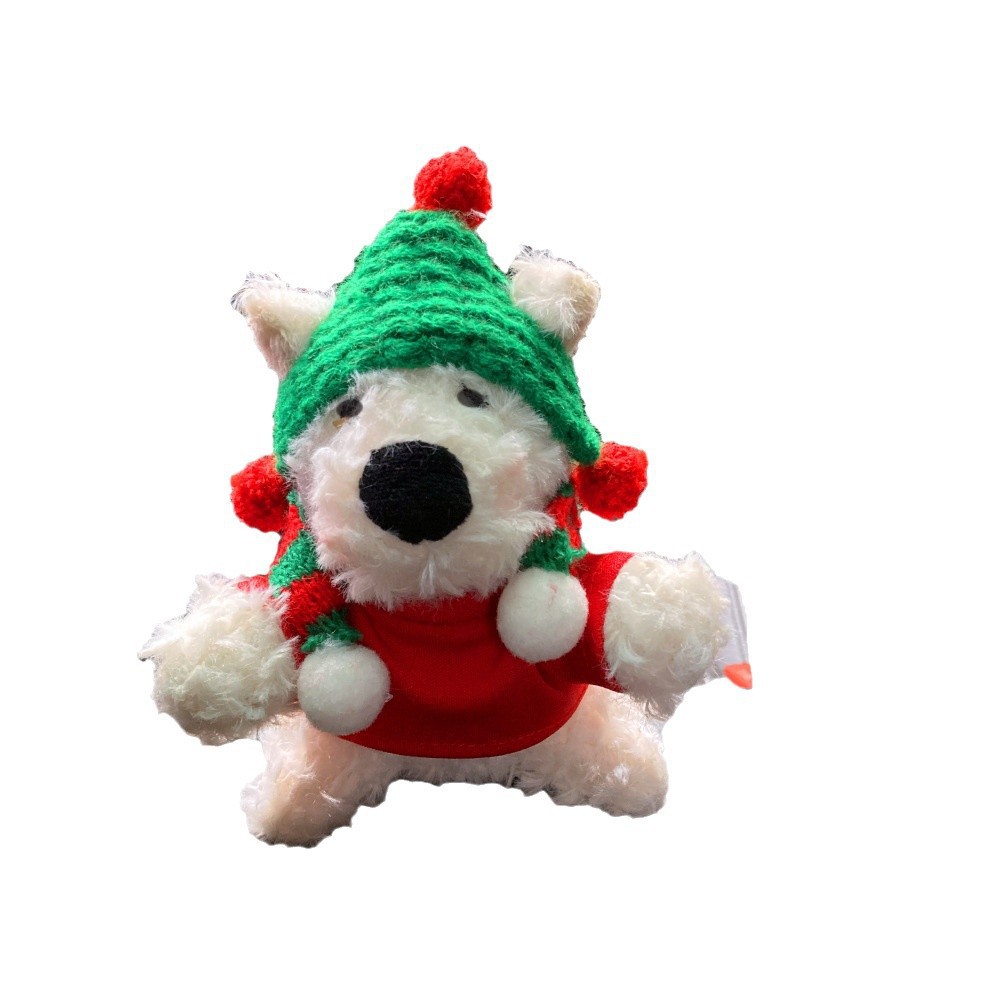 [Edición especial de Navidad] Decoración de coche de West Highland, accesorios de coche, pantalla de control central, decoración de pantalla de muñeca de fiesta