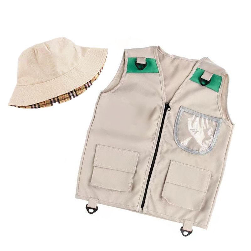 카키 조끼 모자]