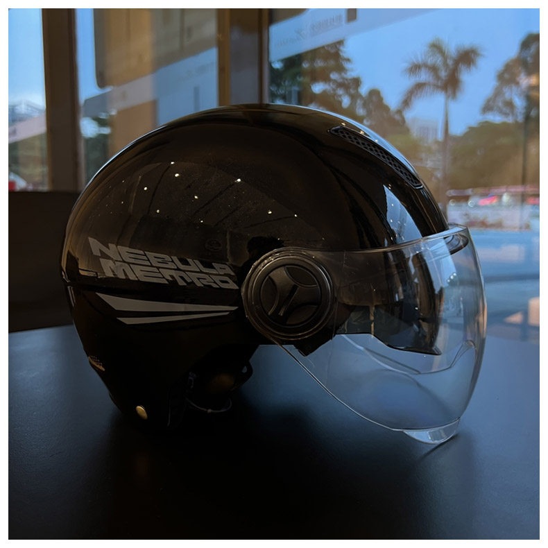 Dual-lens electric vehicle helmet, C national standard certified half helmet for motorcycles and electric scooters, sun-protective, stylish and cool summer hat for men and women, new