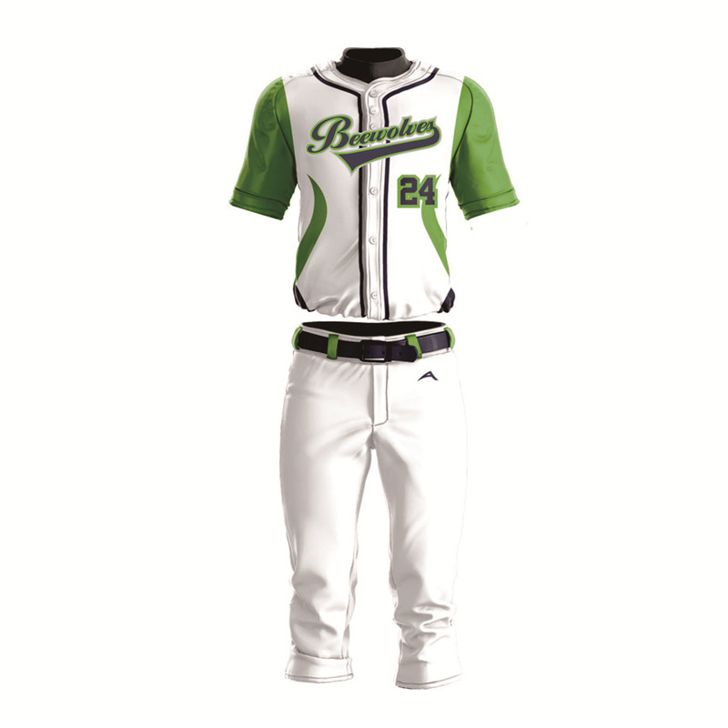 European and American cardigan game Army Green baseball uniform suit team shirt printed with personal name baseball uniform baseball pants